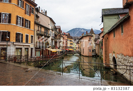 Canal at medieval town of Annecy France Canal at medieval town of Annecy France 83132387