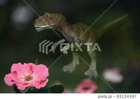 恐竜とバラ 83134397