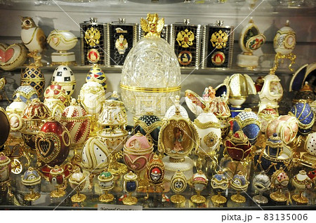 ロシア、サンクトペテルブルク、エカテリーナ宮殿内ショップ、イースターエッグ 83135006