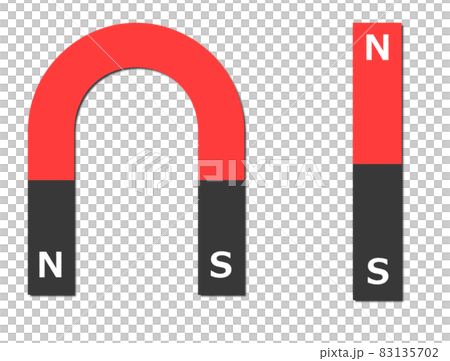 Polarity illustration of a magnet that generates magnetic force 83135702