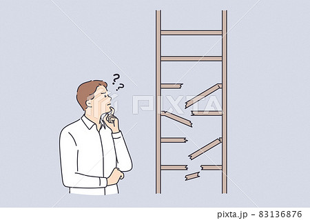 Frustration, business strategy, doubt concept Frustration, business strategy, doubt concept 83136876