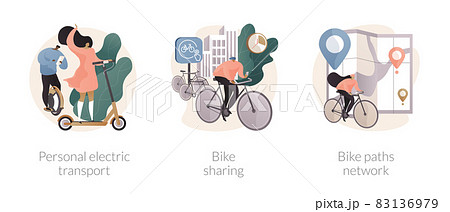 Urban transportation abstract concept vector illustrations. 83136979