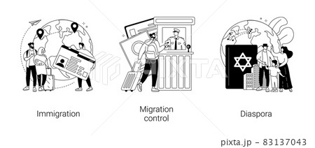Residence permit abstract concept vector illustrations. Residence permit abstract concept vector illustrations. 83137043