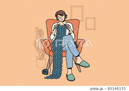 Home hobbies and knitting concept 83140155