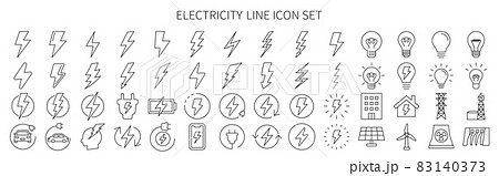 電力に関連したアイコンセット 電力に関連したアイコンセット 83140373