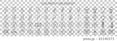 電力に関連したアイコンセット 電力に関連したアイコンセット 83140373