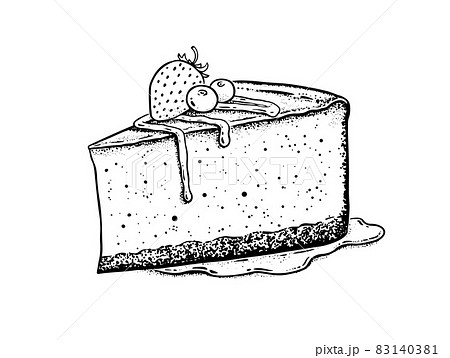 Vintage style illustration of Cheesecake Vintage style illustration of Cheesecake 83140381