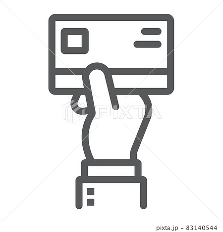 Transaction line icon, finance and banking, payment sign, vector graphics, a linear pattern on a white background, eps 10. 83140544