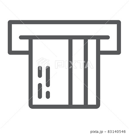Atm line icon, finance and banking, insert sign, credit card vector graphics, a linear pattern on a white background, eps 10. Atm line icon, finance and banking, insert sign, credit card vector graphics, a linear pattern on a white background, eps 10. 83140546