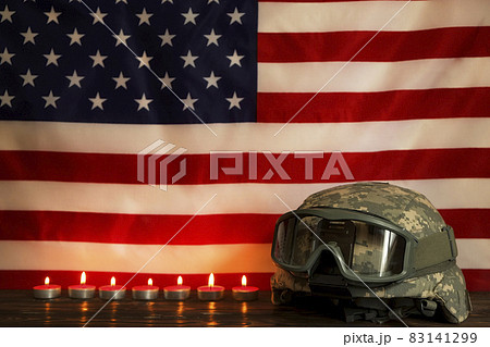 Background flag of the United States of America for national federal holidays celebration and mourning remembrance day. USA symbolics. Background flag of the United States of America for national federal holidays celebration and mourning remembrance day. USA symbolics. 83141299