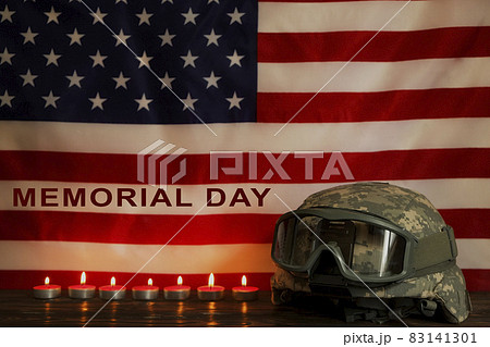 Background flag of the United States of America for national federal holidays celebration and mourning remembrance day. USA symbolics. 83141301