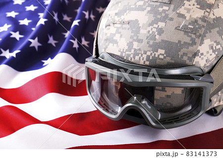Background flag of the United States of America for national federal holidays celebration and mourning remembrance day. USA symbolics. 83141373