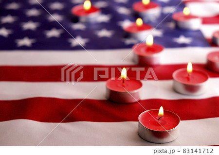 Background flag of the United States of America for national federal holidays celebration and mourning remembrance day. USA symbolics. Background flag of the United States of America for national federal holidays celebration and mourning remembrance day. USA symbolics. 83141712