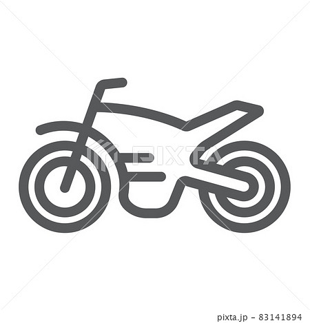 Motorcycle line icon, vehicle and cycle, motorbike sign, vector graphics, a linear pattern on a white background, eps 10. 83141894