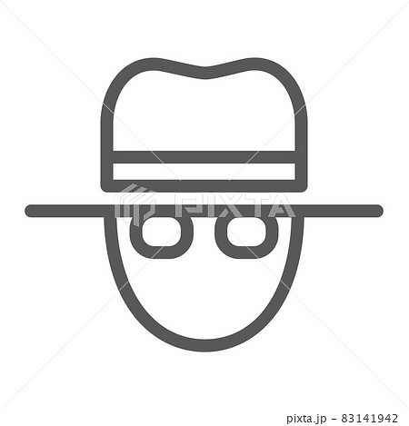 Spy line icon, private and detective, agent sign, vector graphics, a linear pattern on a white background, eps 10. 83141942
