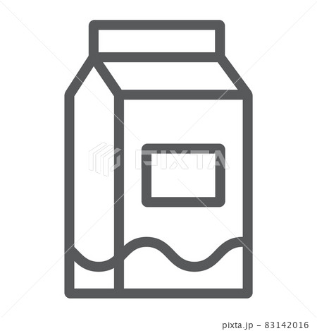 Milk line icon, drink and food, milk pack sign, vector graphics, a linear pattern on a white background, eps 10. 83142016