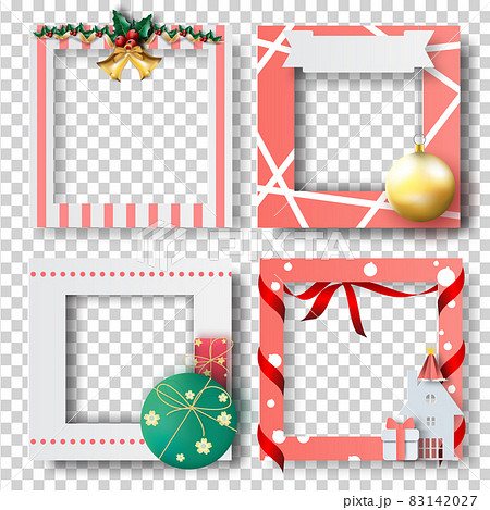 Merry Christmas and Happy new year border frame...のイラスト素材 [83142027] - PIXTA