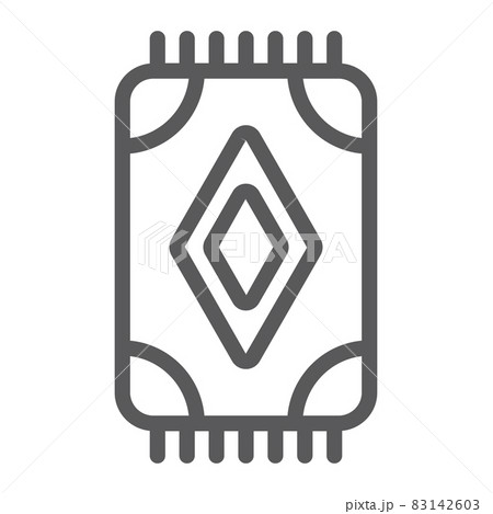 Carpet line icon, home and fabric, rug sign, vector graphics, a linear pattern on a white background, eps 10. Carpet line icon, home and fabric, rug sign, vector graphics, a linear pattern on a white background, eps 10. 83142603