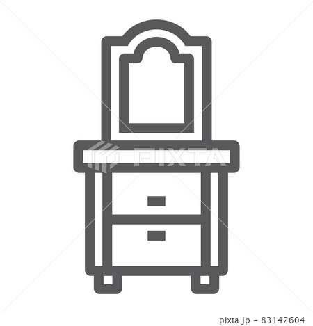 Dresser line icon, home and furniture, cabinet sign, vector graphics, a linear pattern on a white background, eps 10. 83142604