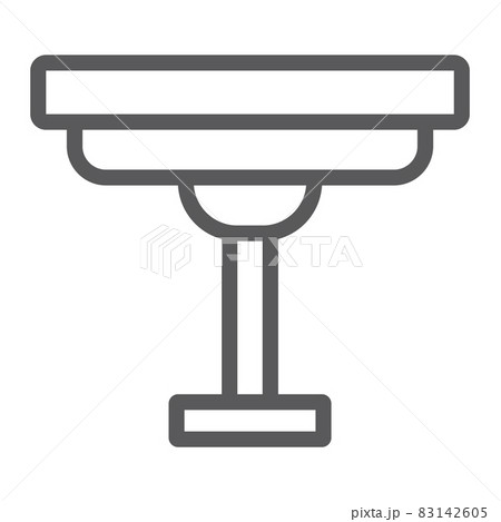 Coffee table line icon, home and furniture, desk sign, vector graphics, a linear pattern on a white background, eps 10. Coffee table line icon, home and furniture, desk sign, vector graphics, a linear pattern on a white background, eps 10. 83142605