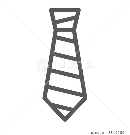 Tie line icon, clothing and formal, necktie sign, vector graphics, a linear pattern on a white background, eps 10. 83142894