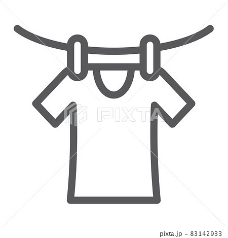 Drying line icon, laundry and dry, clothes sign, vector graphics, a linear pattern on a white background, eps 10. Drying line icon, laundry and dry, clothes sign, vector graphics, a linear pattern on a white background, eps 10. 83142933