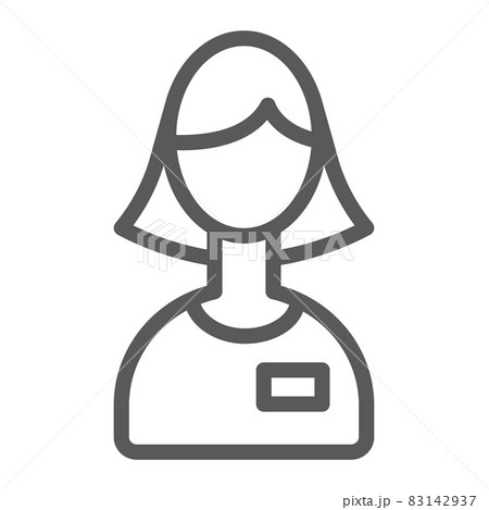Laundry worker line icon, service and profession, girl sign, vector graphics, a linear pattern on a white background, eps 10. Laundry worker line icon, service and profession, girl sign, vector graphics, a linear pattern on a white background, eps 10. 83142937