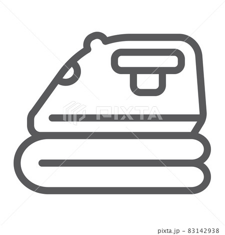 Ironing line icon, home and appliance, iron sign, vector graphics, a linear pattern on a white background, eps 10. Ironing line icon, home and appliance, iron sign, vector graphics, a linear pattern on a white background, eps 10. 83142938