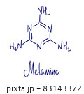 Melamine chemical structure. Vector illustration Hand drawn 83143372