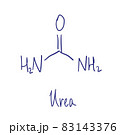 Urea chemical structure. Vector illustration Hand drawn 83143376