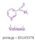 Niacinamide or nicotinamide NAM. Vector illustration Hand drawn 83143378