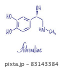 Adrenaline chemical structure. Vector illustration Hand drawn. 83143384
