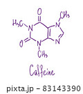 Caffeine chemical structure. Vector illustration Hand drawn 83143390