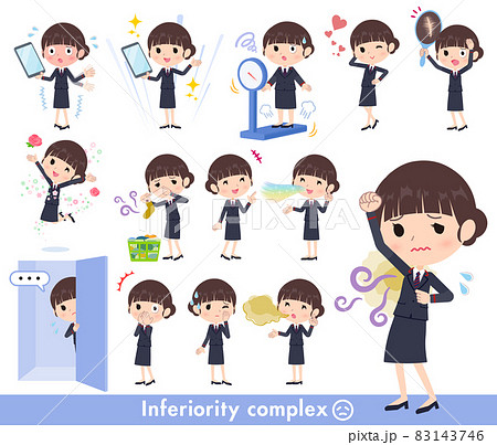 劣等感に関する郵便スーツ女性のセット 劣等感に関する郵便スーツ女性のセット 83143746