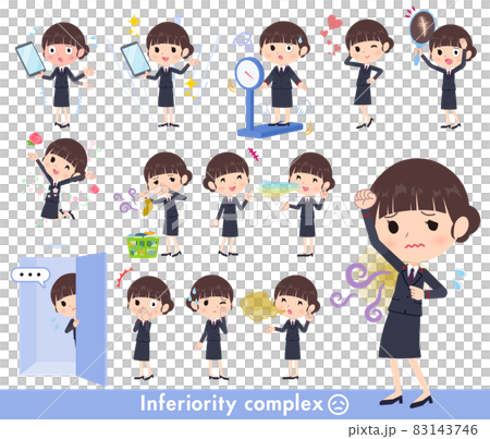 劣等感に関する郵便スーツ女性のセット 劣等感に関する郵便スーツ女性のセット 83143746