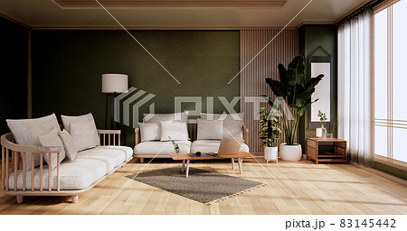 Minimal green Living room.3D rendering 83145442