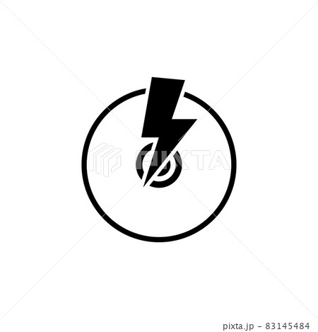 CD Writer, Disc with Lightning Flat Vector Icon CD Writer, Disc with Lightning Flat Vector Icon 83145484