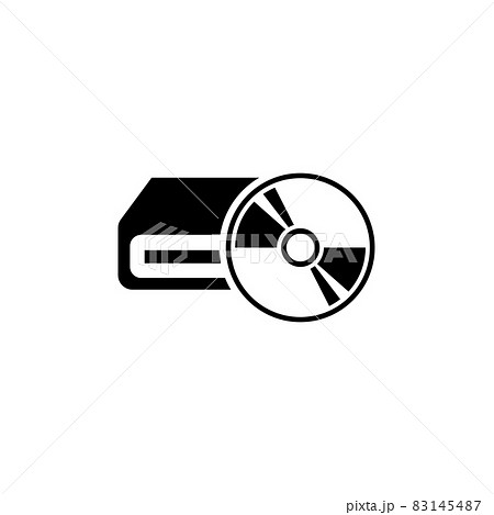 Computer Hardware, Portable Optical Drive Flat Vector Icon 83145487