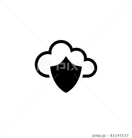 Shield Cloud, Data Protection Flat Vector Icon Shield Cloud, Data Protection Flat Vector Icon 83145537