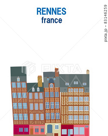 レンヌ　rennes　フランス　france　傾く家 83146259