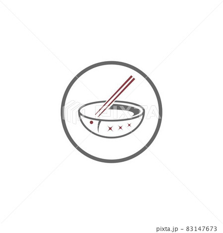 Bowl icon logo flat design template 83147673