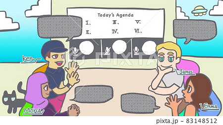 Meeting On The Metaverse Stock Illustration