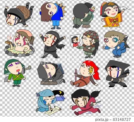 Ninja character illustration 83148727
