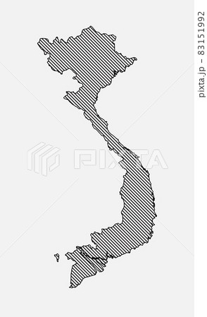 Vector map Vietnam, template Asia outline country 83151992
