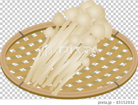 Enoki mushroom basket illustration Enoki mushroom basket illustration 83152032