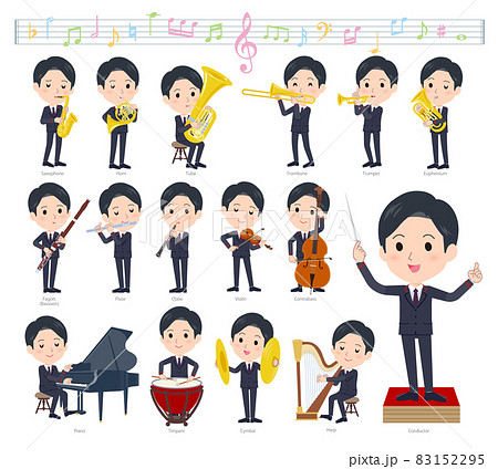 クラシック音楽演奏に関する郵便スーツ男性のセット 83152295