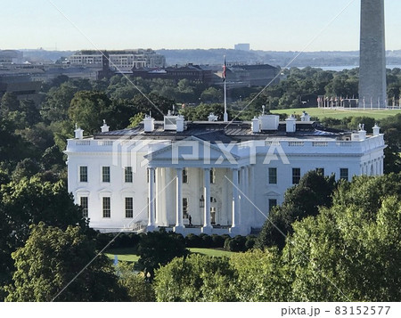 アメリカ、ホワイトハウス/俯瞰、正面。 83152577