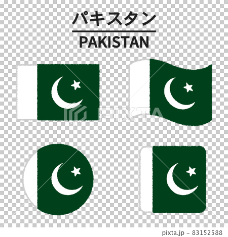 Pakistani flag illustration Pakistani flag illustration 83152588