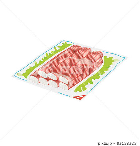 パッケージに入ったカニカマのイラスト 83153325