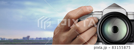 風景を撮影しているカメラ。写真撮影のイメージビジュアル。 83155875